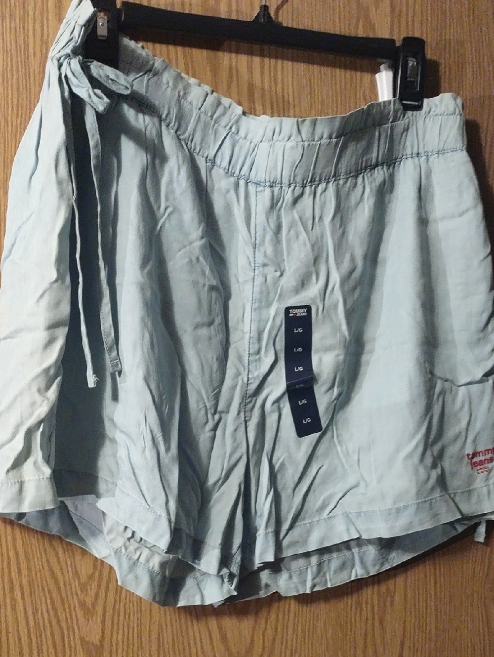 Tommy Hilfiger Pale Blue Paper Bag Shorts
